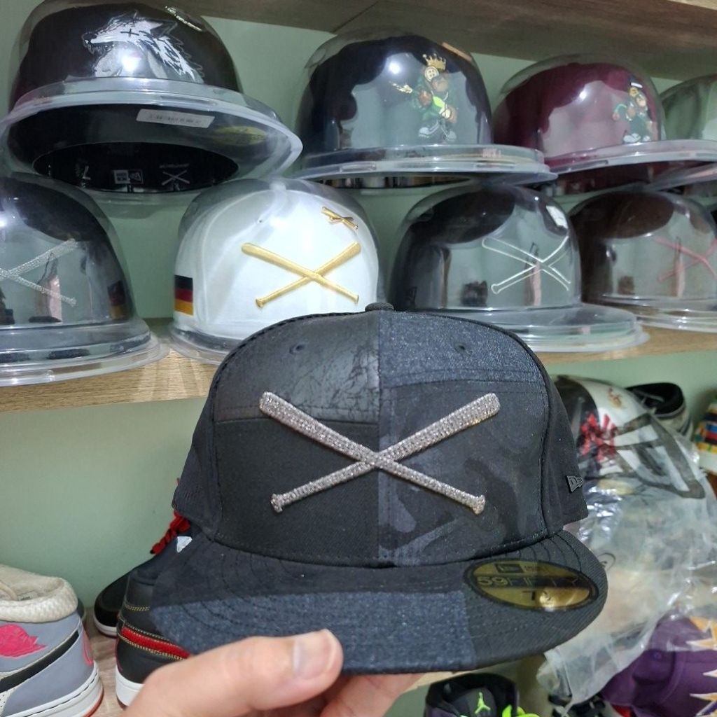 Justfitteds Crossed Bats 59Fifty Patchwork Black
