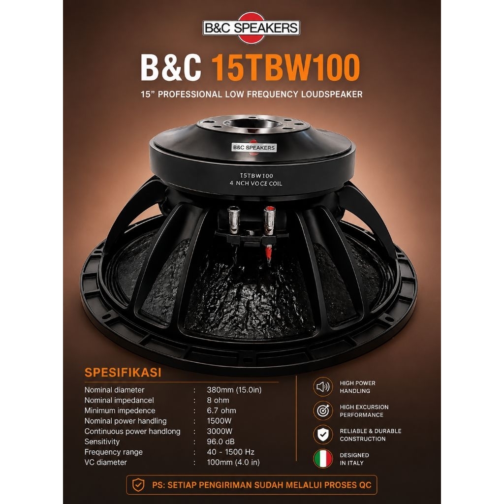 speaker komponen 15inch b&c 15tbw100 voice coil4