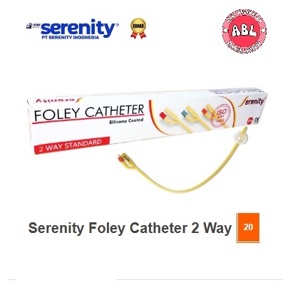 Serenity, 2 Way Foley Catheter no.20 Box isi 10pc