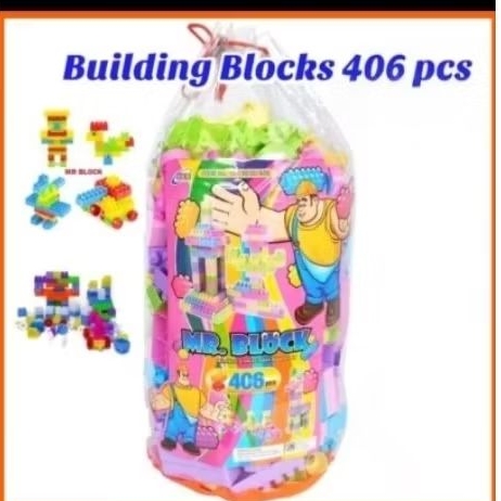 Mainan Lego Mr Blok isi 456 pcs  Balok Edukasi Anak - Ukuran Besar