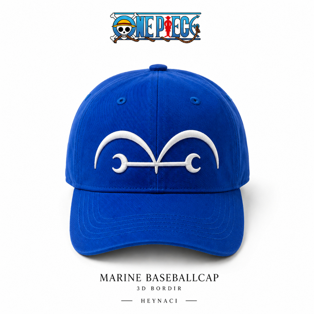 Topi Baseball Marine One Piece 3D Bordir