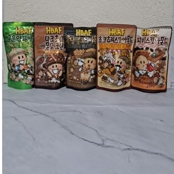 HBAF BLACK SUGAR MILK TEA  ALMOND / HBAF COFFEE BISCUIT ALMOND / HBAF DARK CHOCOLATE / HBAF MAYO ALM