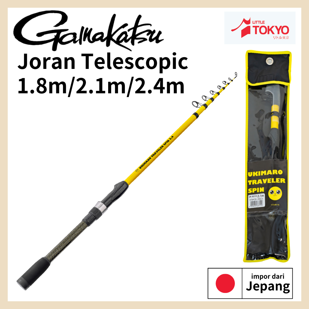 Joran Gamakatsu Ukimaro Traveler Spin UK8018 Joran Telescopic Spinning ASLI JEPANG