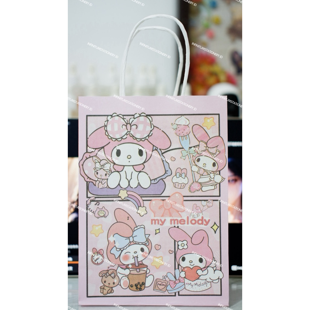 PAPER BAG TAS KADO KANTONG KERTAS MELODY PINK