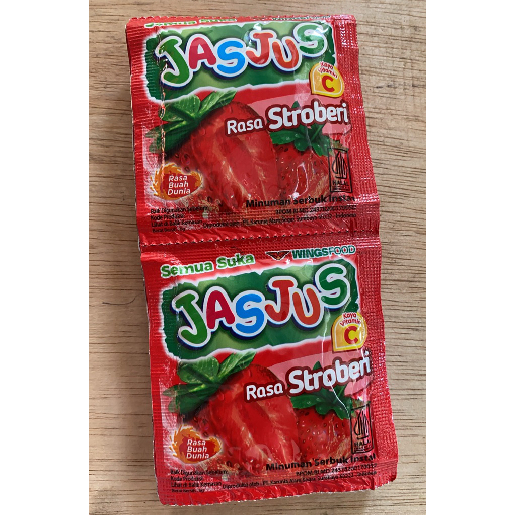 10 Sachet Minuman Serbuk JasJus Rasa Buah Praktis