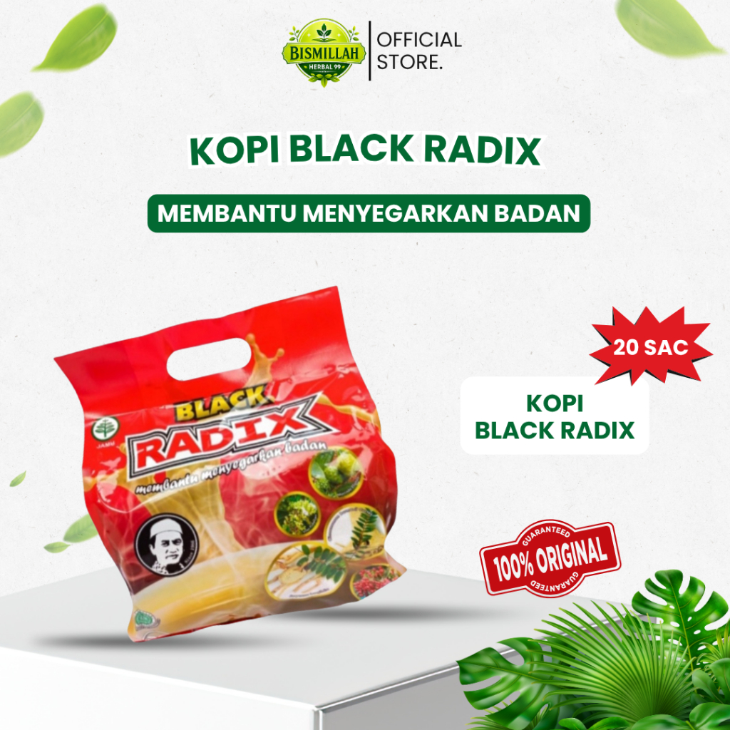 [HPA ASLI] KOPI RADIX - KOPI GINSENG HPA - BLACK RADIX 20 SACHET | 32 SACHET