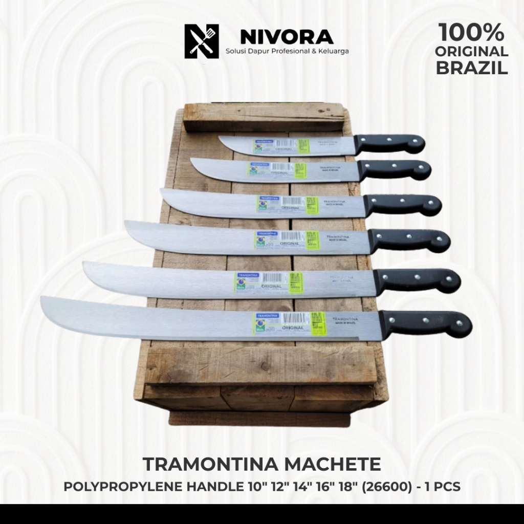 Tramontina Machete Polypropylene Handle / Tramontina Pisau Potong Sembelih Sapi Tebas Rumput Pohon /