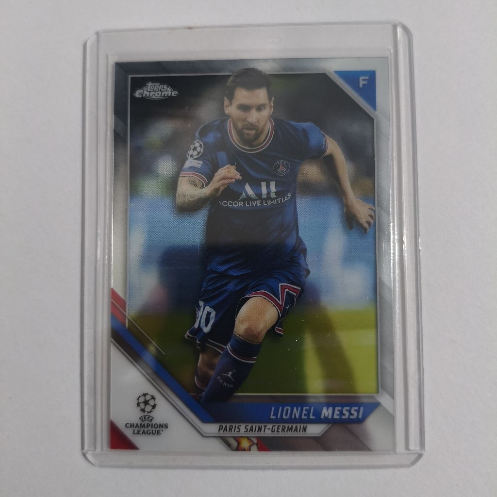 Kartu Bola Topps Chrome Lionel Messi PSG