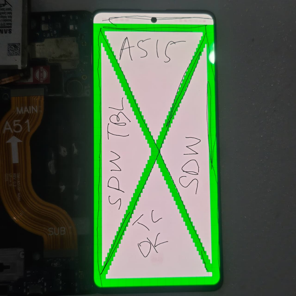 LCD SAMSUNG A51 (A515) ORIGINAL 2ND SECOND SHADOW TEBAL