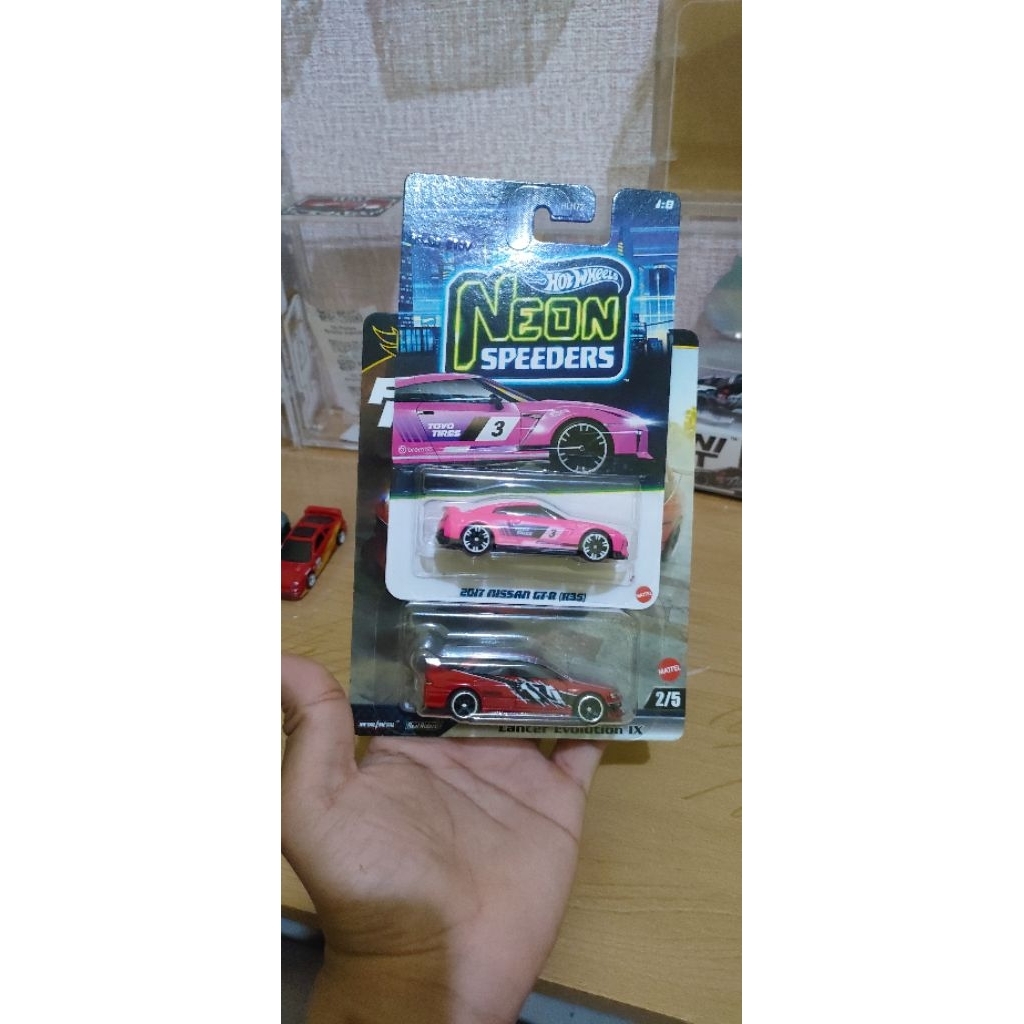 Hotwheels Lancer Evolution Fast&Furious Premium Jpn&Nissan GTR Neon Speeders