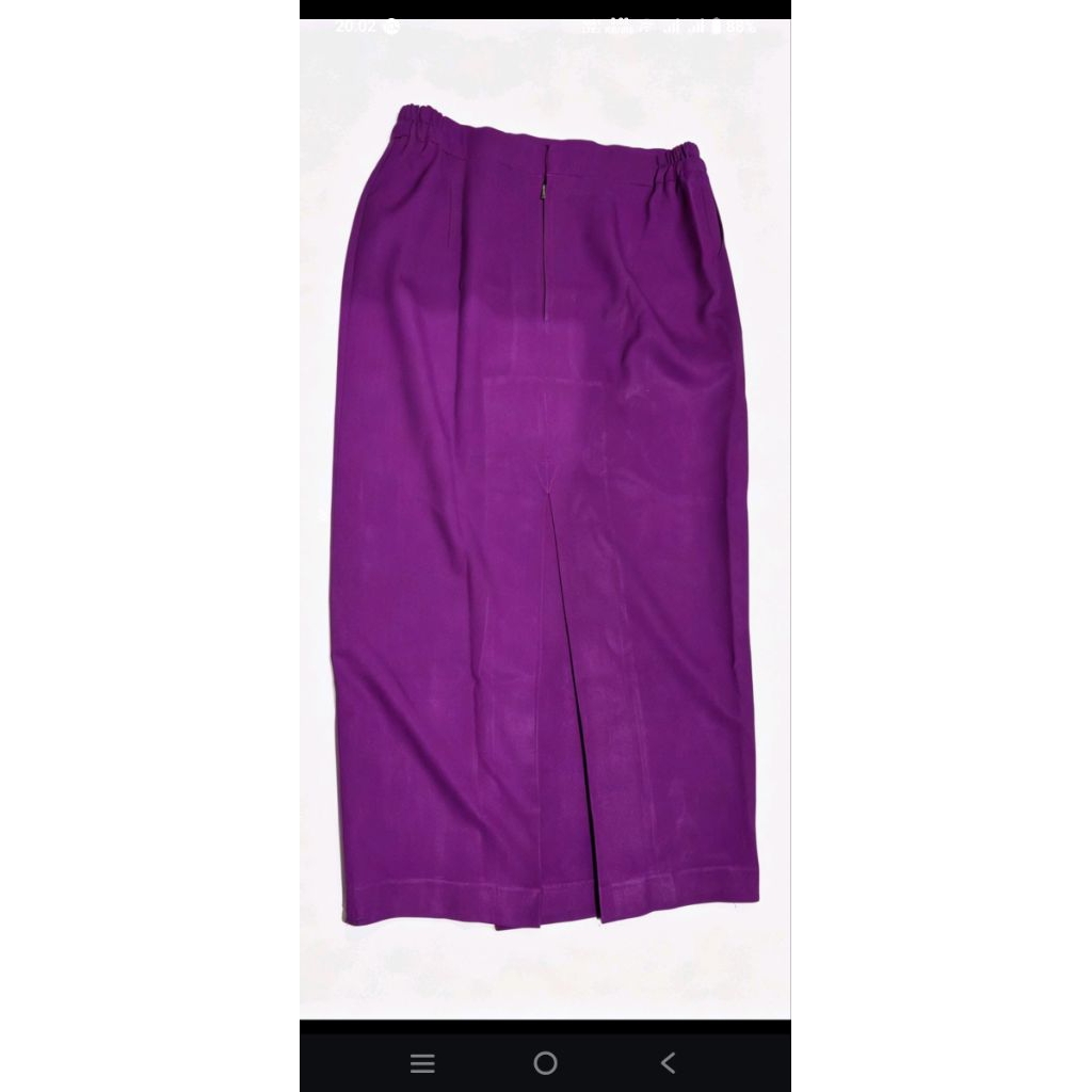 Rok Panjang Polos Warna Ungu (Rok Span / Rok Maksi / Rok Seragam)