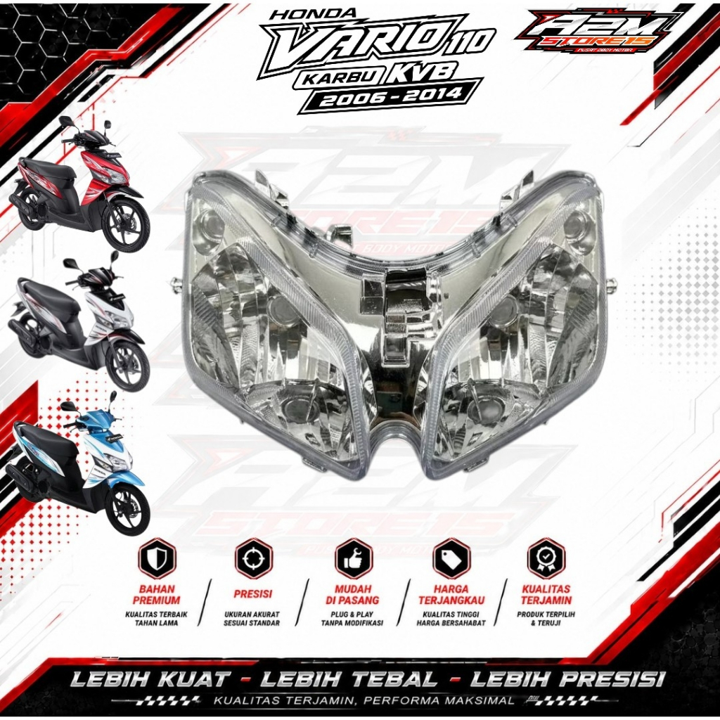 AZM - Reflektor Mika Lampu Depan VARIO 110 LAMA