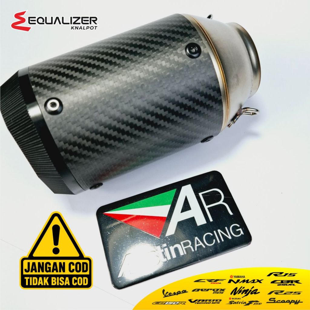Knalpot Motor Racing Import Austin Racing Import Taiwan Carbon inlet 60 mm Kawasaki Z800 - Silincer 