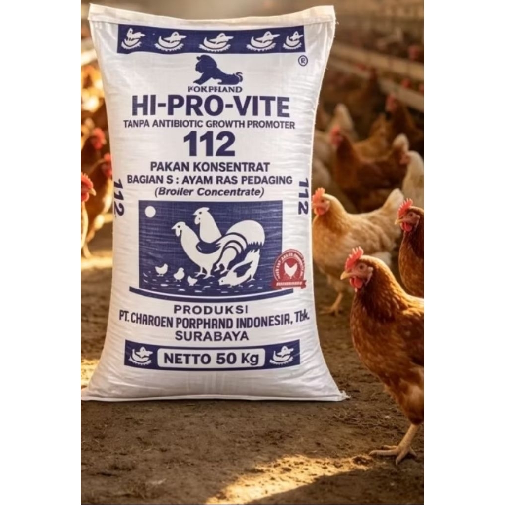 Konsentrat ayam ras pedaging 112 hi pro vite pakan unggas pedaging