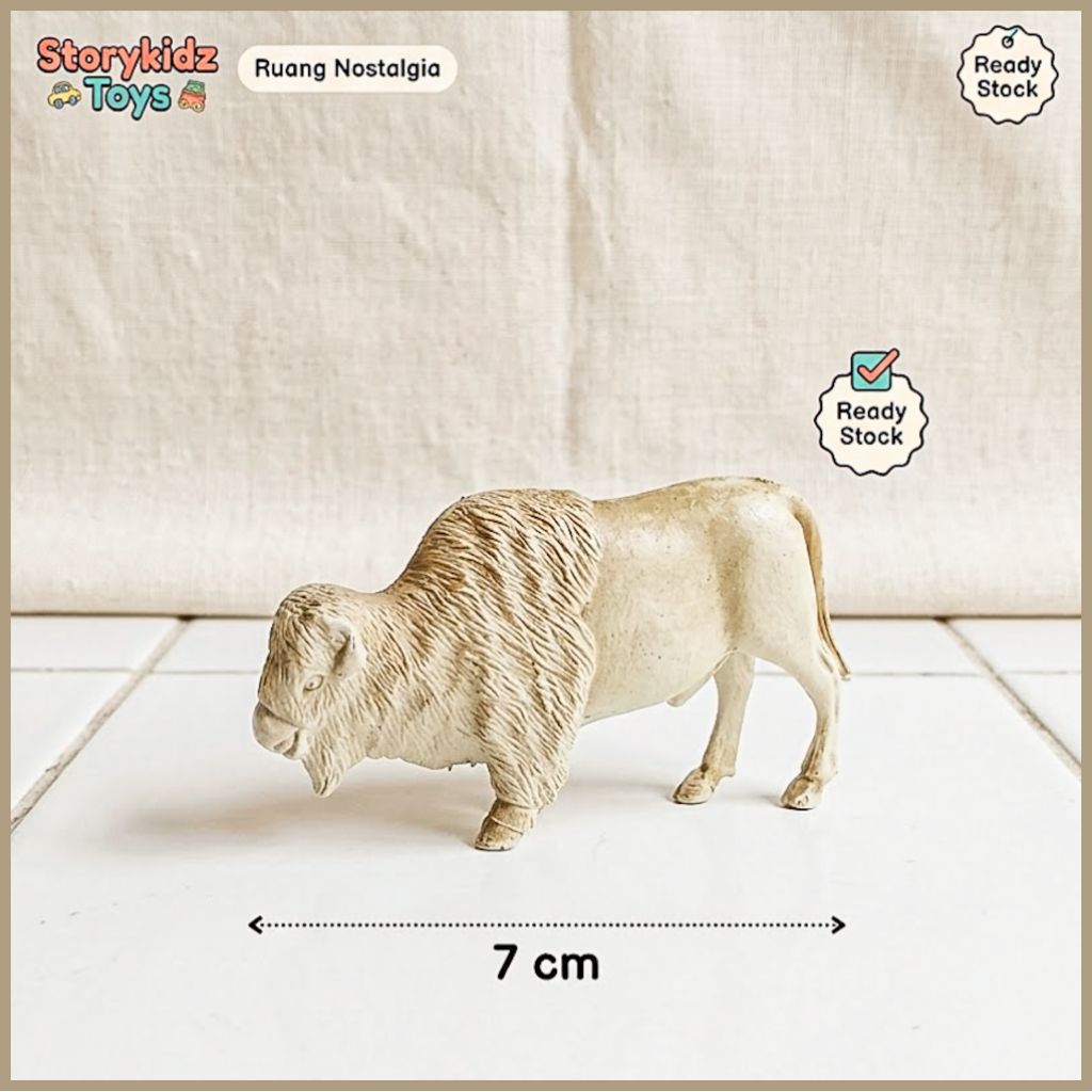 Miniatur Hewan Bison Buffalo Figure Pajangan Unik Binatang Koleksi Vintage