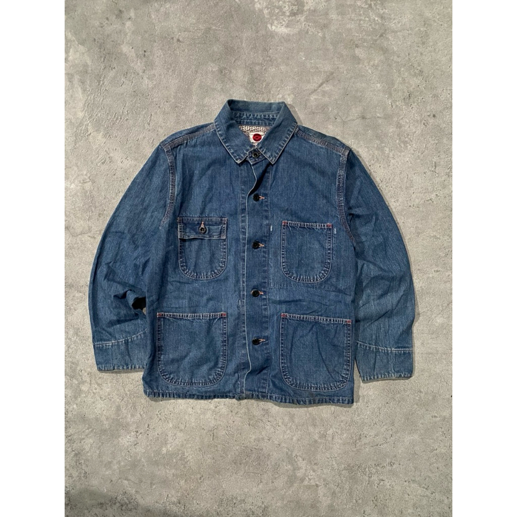 Vintage 00’s TIGRE BROCANTE “Made In Indigo” Japanese Denim Coverall Jacket