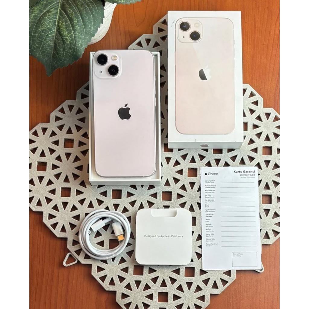 Apple iPhone 13 Pink dengan Kabel Data dan Kotak Resmi Garansi Resmi Indonesia - second