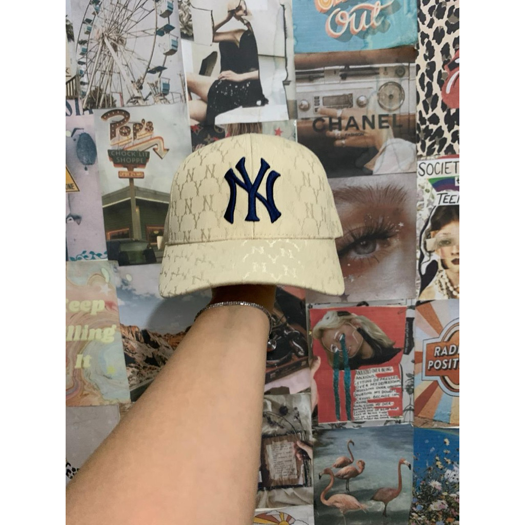 topi mlb setelan ny monogram