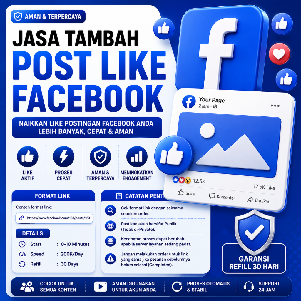 Facebook Post Like | Jasa tambah Like Post FB