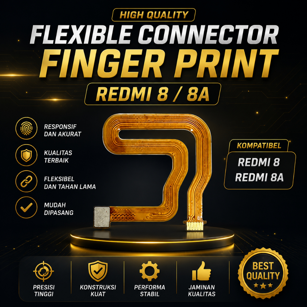 Flexible Fingerprint Redmi 8 Redmi 8A Flex Finger Print Sensor Sidik Jari Connector Fingerprint