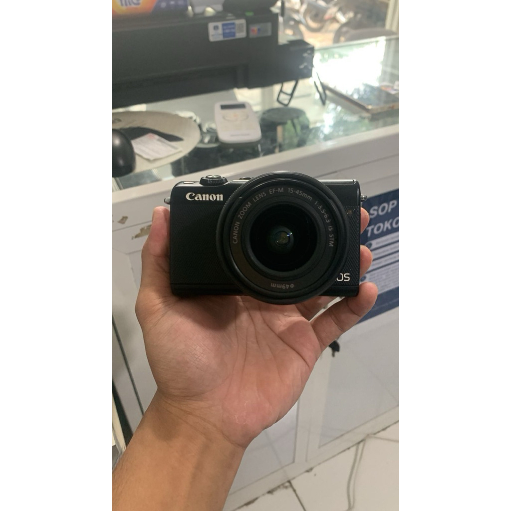 kamera mirrolles canon eos m100 kit 15-45mm stm second mulus