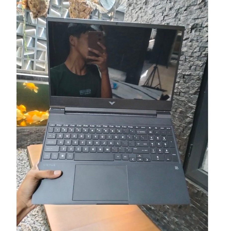 Laptop HP Victus 15-fb1013dx NVIDIA GeForce RTX 2050 AMD Ryzen 5 7535HS Ram 8Gb SSD 512Gb Cocok Untu