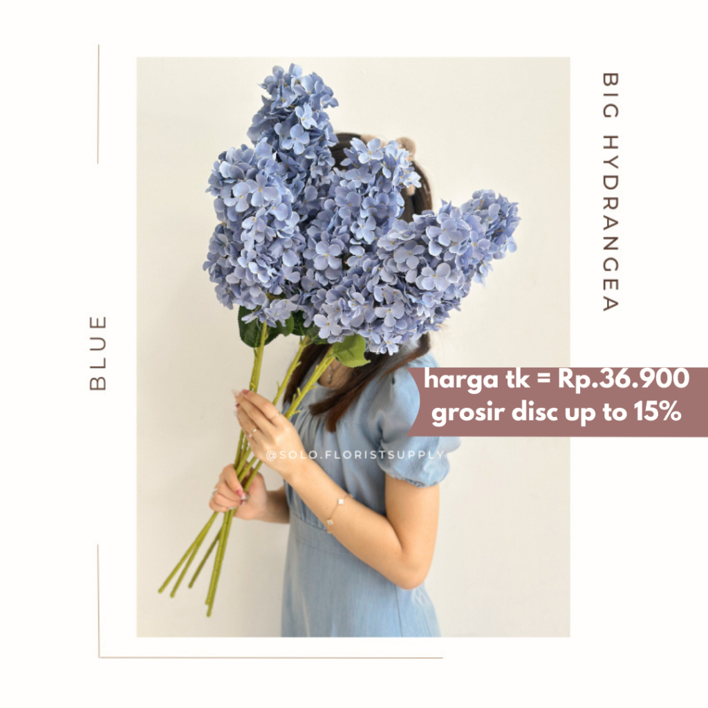 BIG  HYDRANGEA ARTIFICIAL bunga hidrangea  Hortensia Dekorasi Pesta Pernikahan mahar meja Bunga Hydr