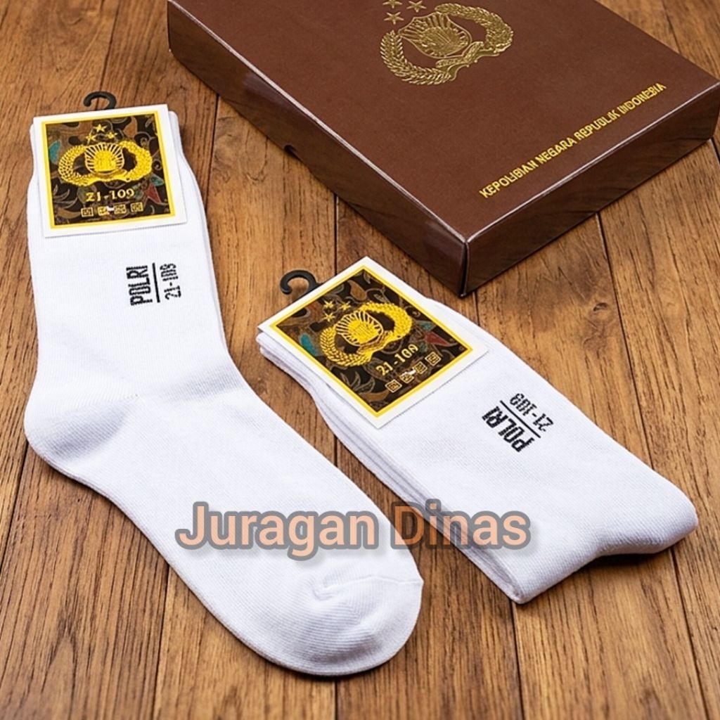 Kaos Kaki Putih Jatah POLRI 100% Asli Original / Kaos kaki olahraga / Kaos kaki upacara / Kaos kaki 