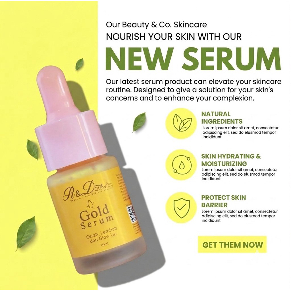 READY SERUM ACNE DAN GOLD BY R&D GLOW ORIGINAL BPOM 100%  AMPUH AMAN JERAWAT MEMUTIHKAN CREAM R&D OR