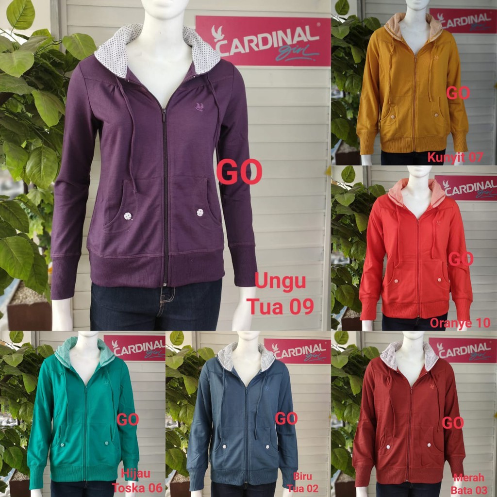 Hugos CARDINAL SWEATER GIRL 147 Pakaian Wanita Outerwear Jaket Cewek Sweater Katun Cardinal Original
