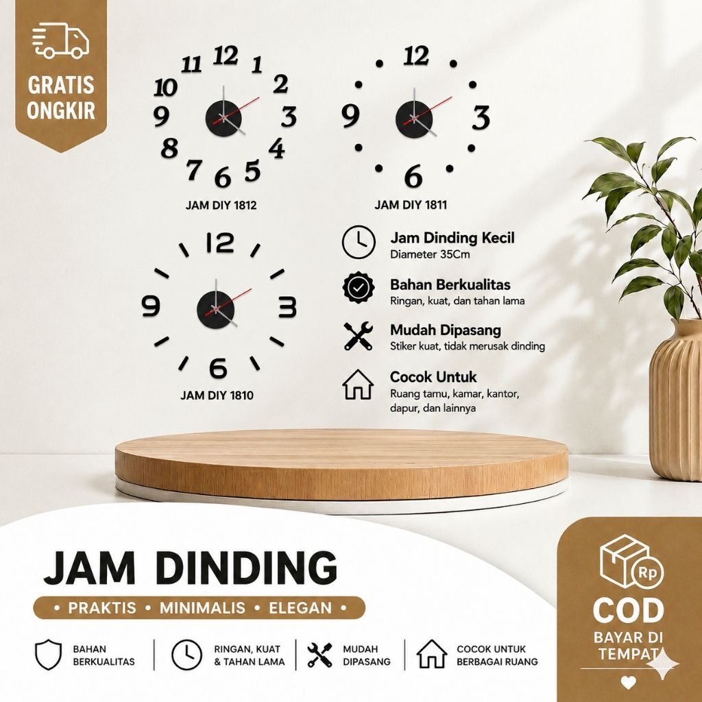 jam dinding DIY jam dinding tempel tembok jam dinding sticker