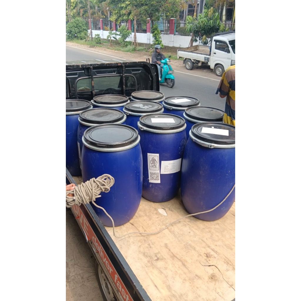 Drum plastik biru 120l
