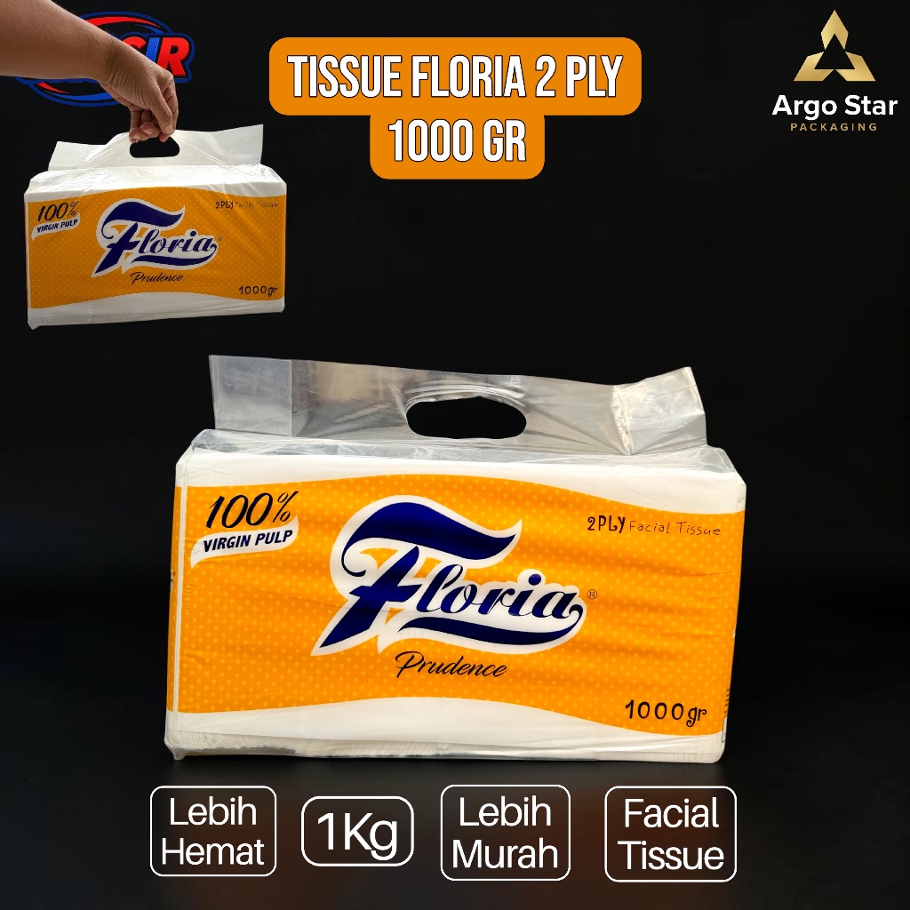 1000gr Tisu Floria Prudence 2 Ply Tisu 1kg Facial Tissue