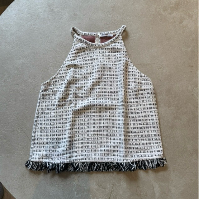 Zara Tweed Top