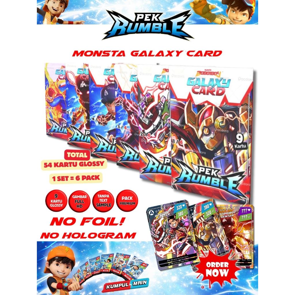 Kartu BoBoiBoy Pek RUMBLE isi 9 card