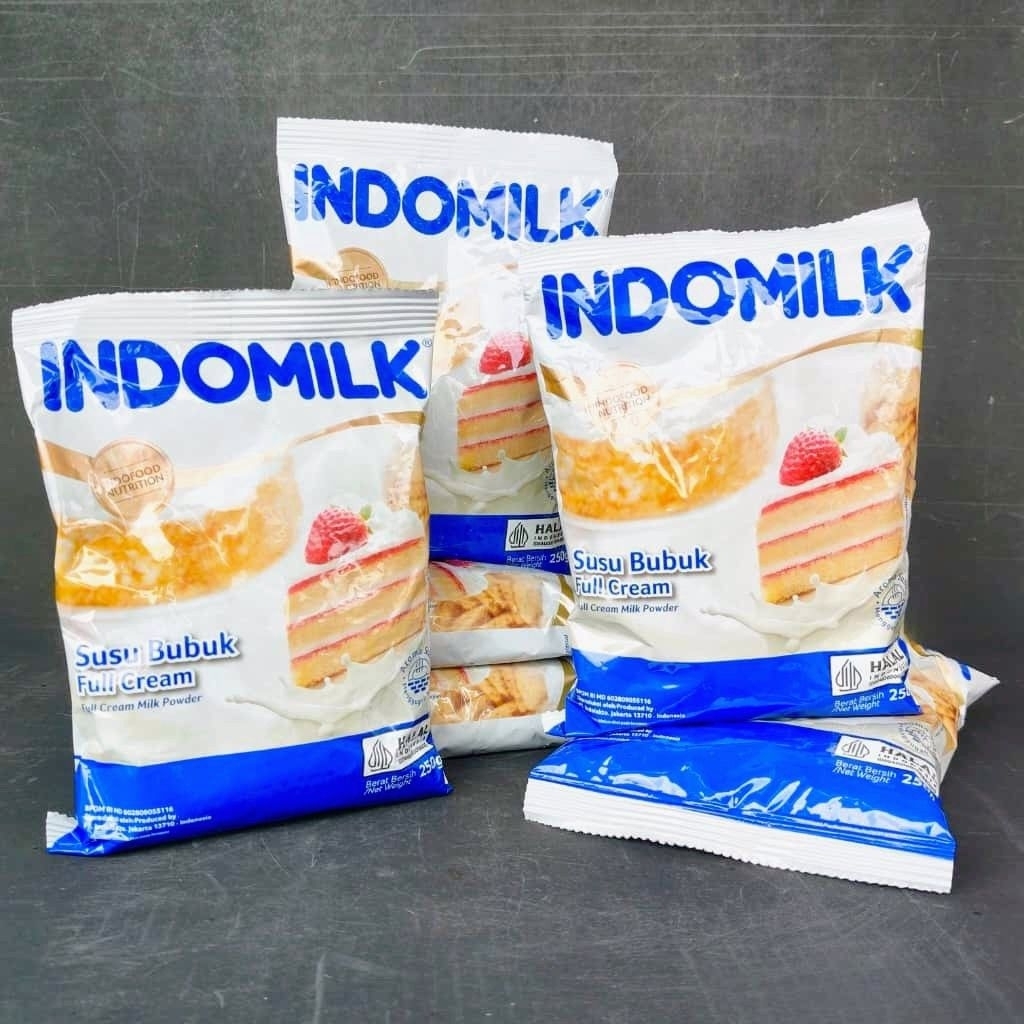 SUSU BUBUK FULL CREAM INDOMILK 250GRAM / INDOMILK SUSU BUBUK FULL CREAM 250GRAM