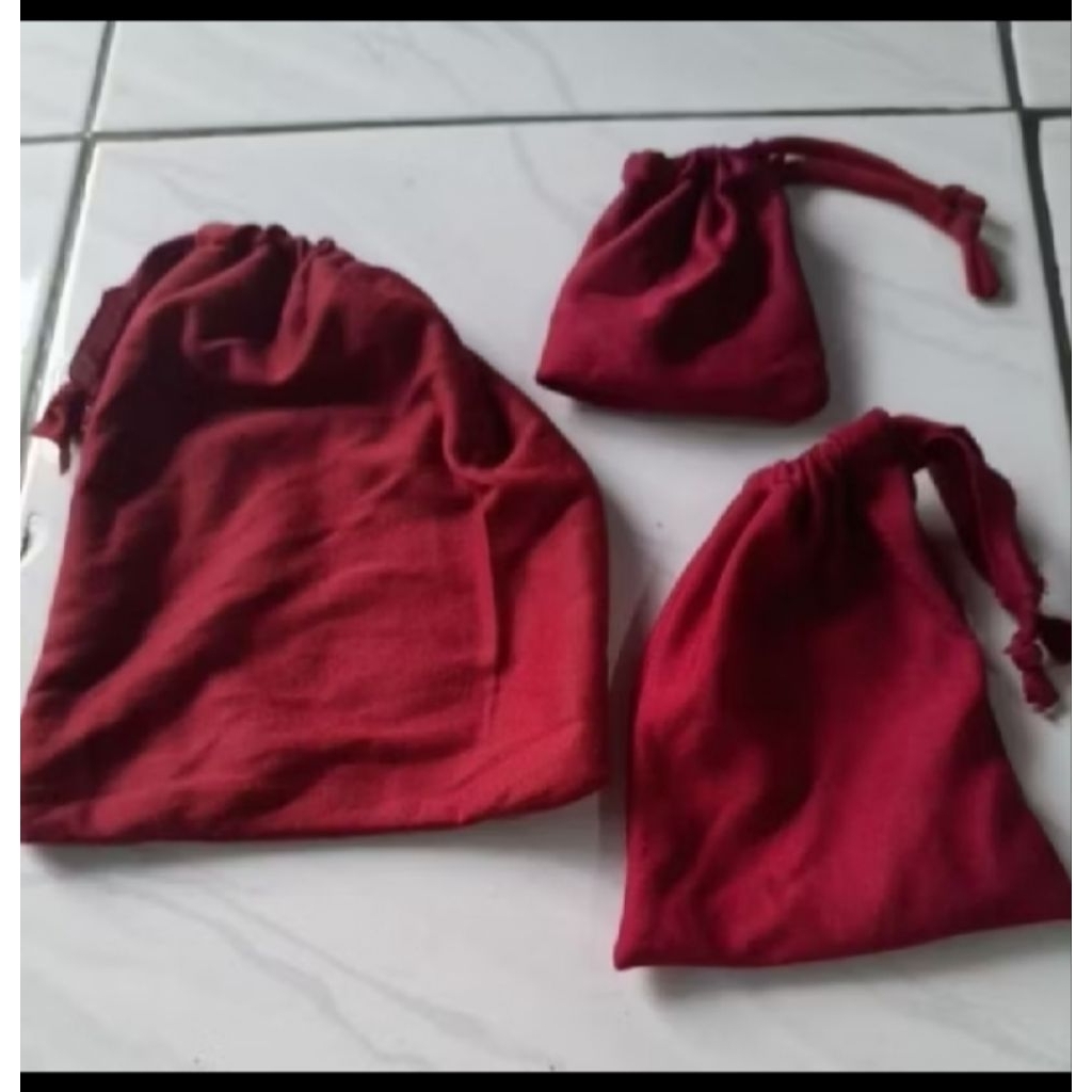 POUCH KANTONG SERBA GUNA KAIN SERUT MERAH