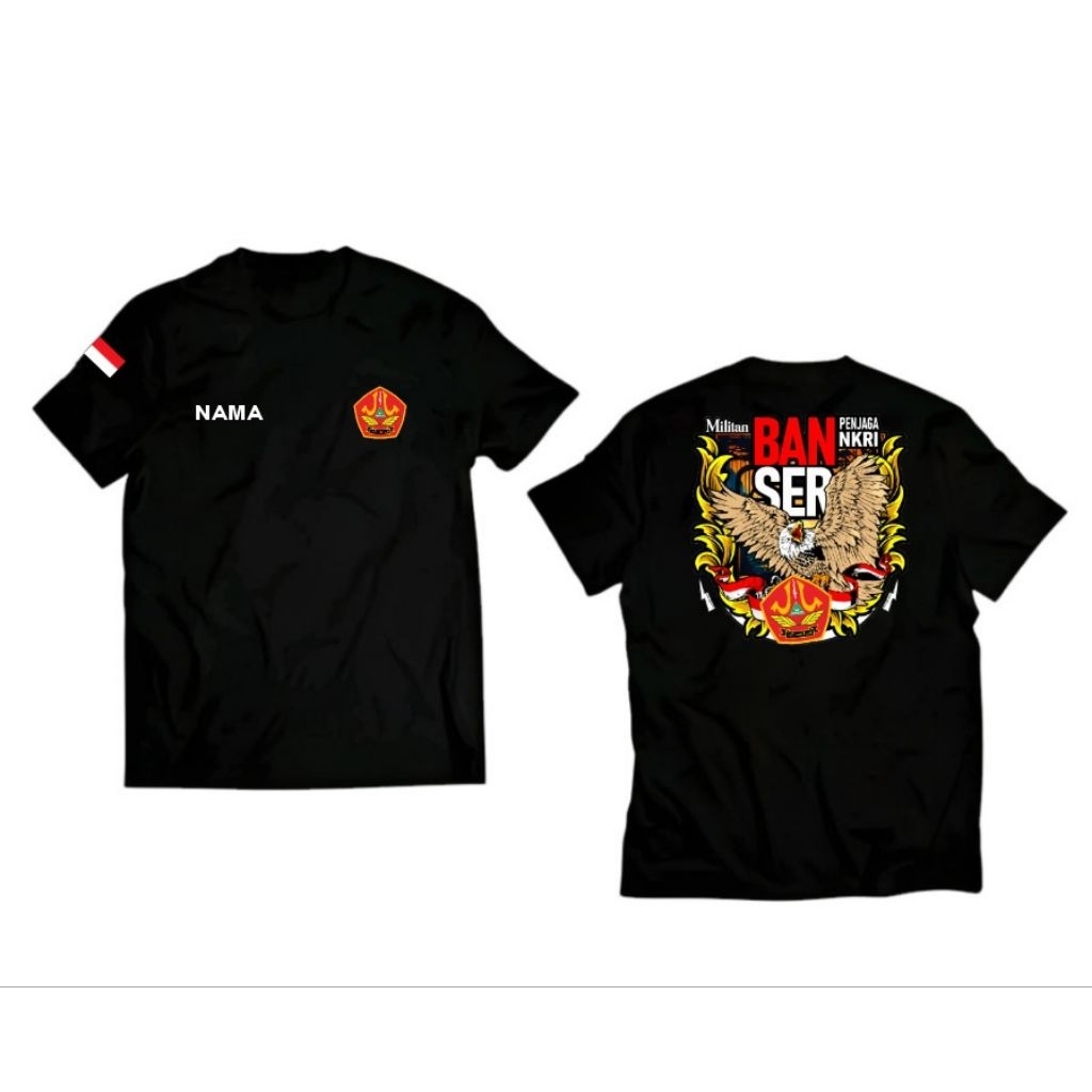 Kaos T-Shirt BANSER Gratis Nama Baju Distro Lengan Pendek Ukuran S -XXL