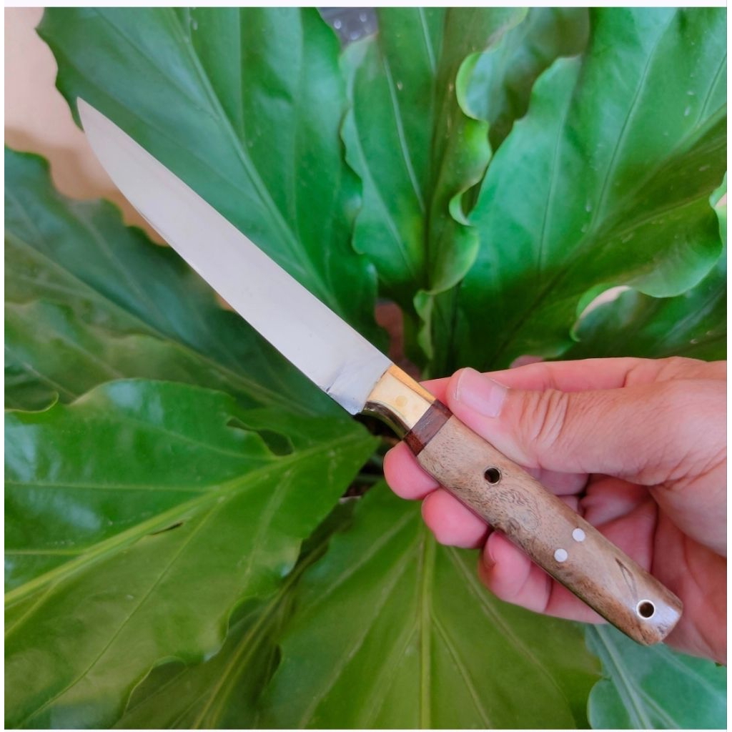 DC53 Handmade Skinner kitchen fulltang knife, Pisau dapur super tajam dengan  baja DC53 setara Sleip