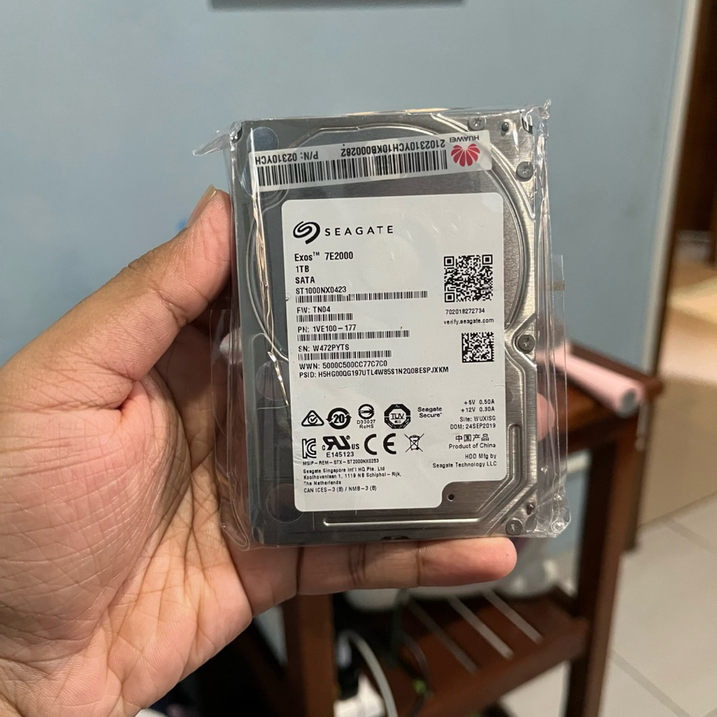 Hardisk HDD Seagate Exos 1TB 7E2000 - 2.5 inch HDD Server - Normal Sentinel 100% - Bekas