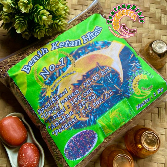 Benih ketan hitam / bibit padi ketan hitam 1 kg