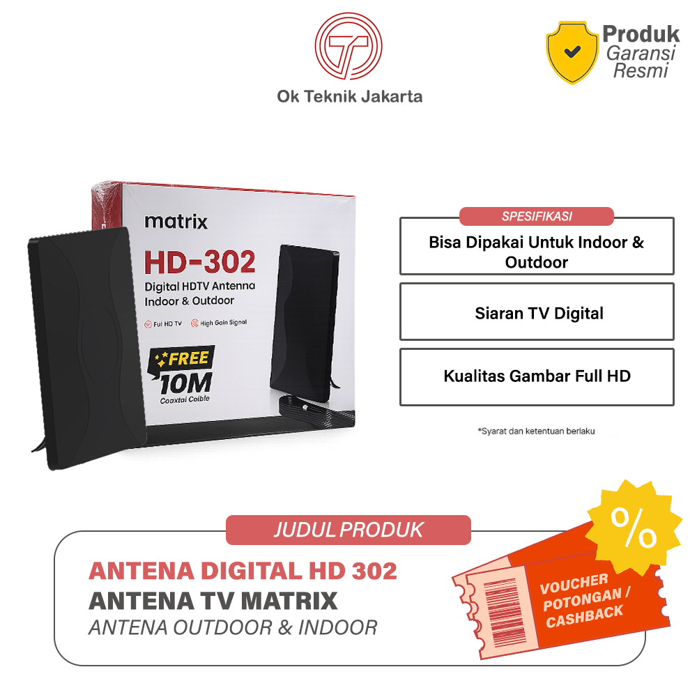 MATRIX -  Antena TV Digital Matrix HD 302 Set Top Box DVB T2