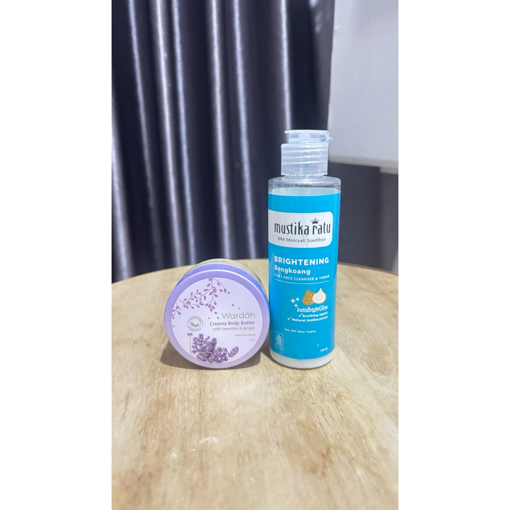 BUY 1 GET 1 preloved wardah body butter  & toner mustika ratu