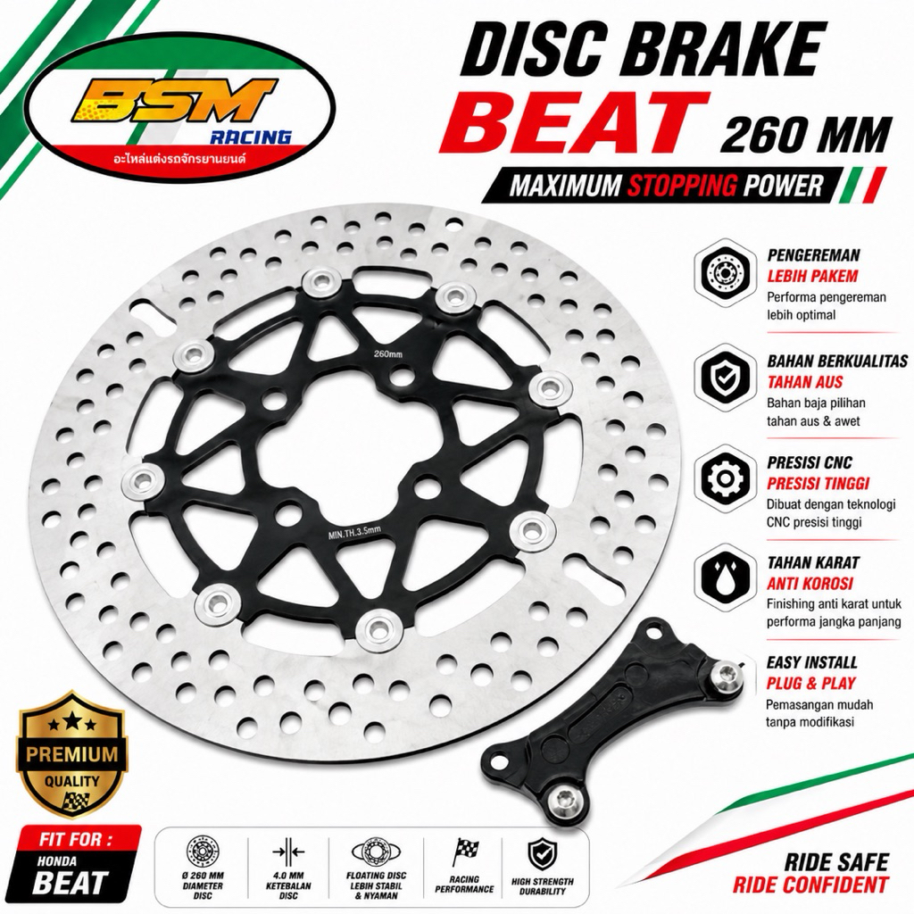 COD Piringan depan beat 260 mm disc brake cakram 260mm beat scoopy vario