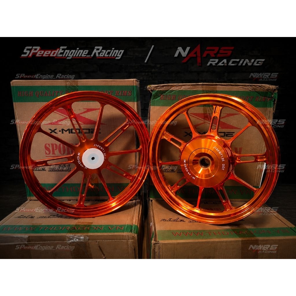 Velg Xmode Palang 10 Honda Vario 125 / 150  Pcx 150 CBU /  Warna Orange Hitam