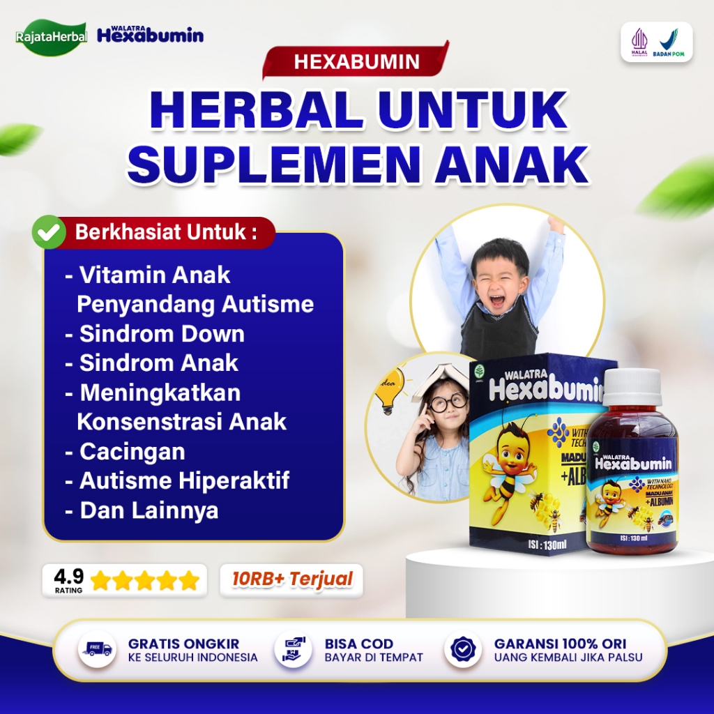 Walatra Hexabumin Madu & Albumin Obat Sindrom Anak, Sindrom Down, Obat Untuk Anak Autisme
