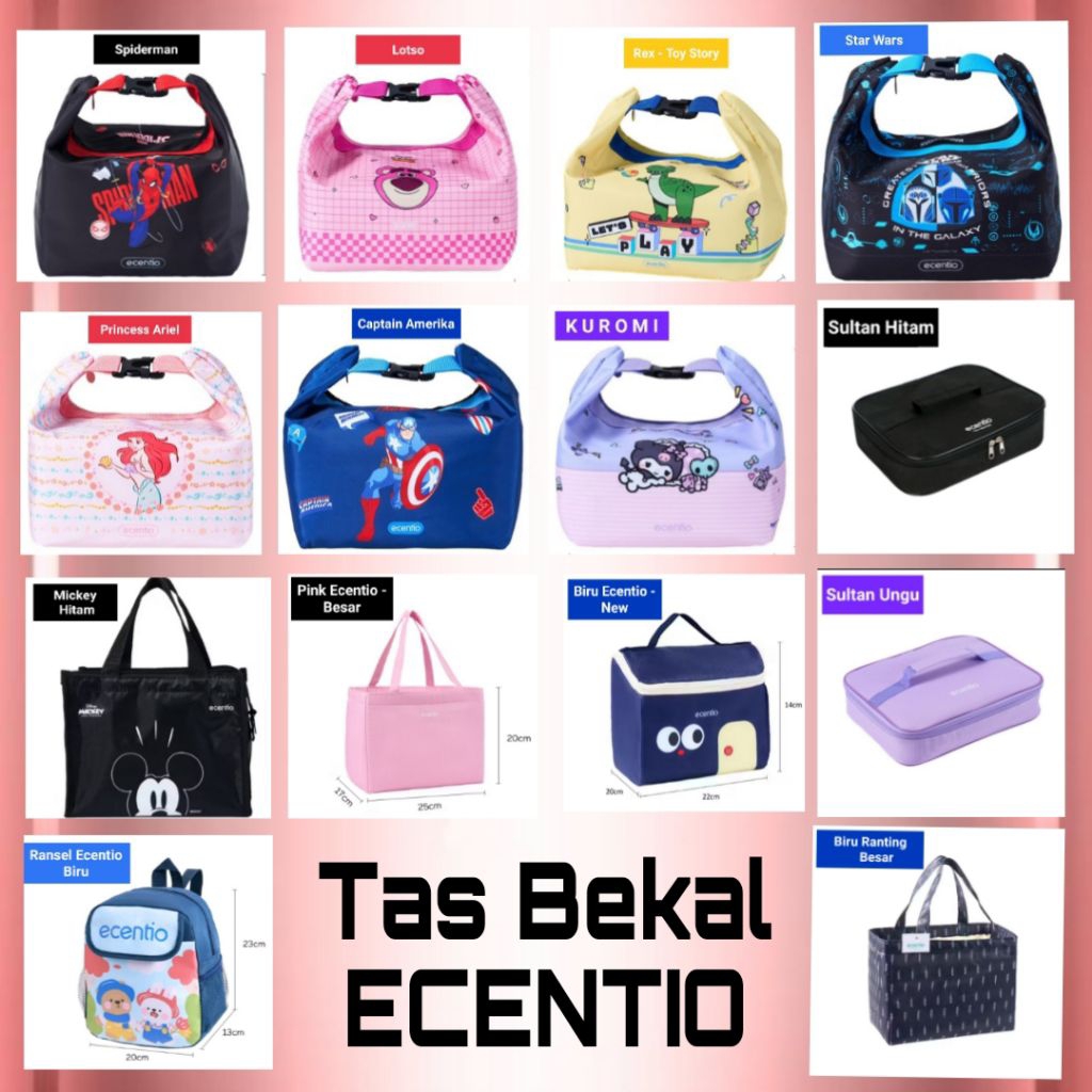 ECENTIO LUNCH BAG / TAS BEKAL MAKANAN ECENTIO / TAS BONTOT