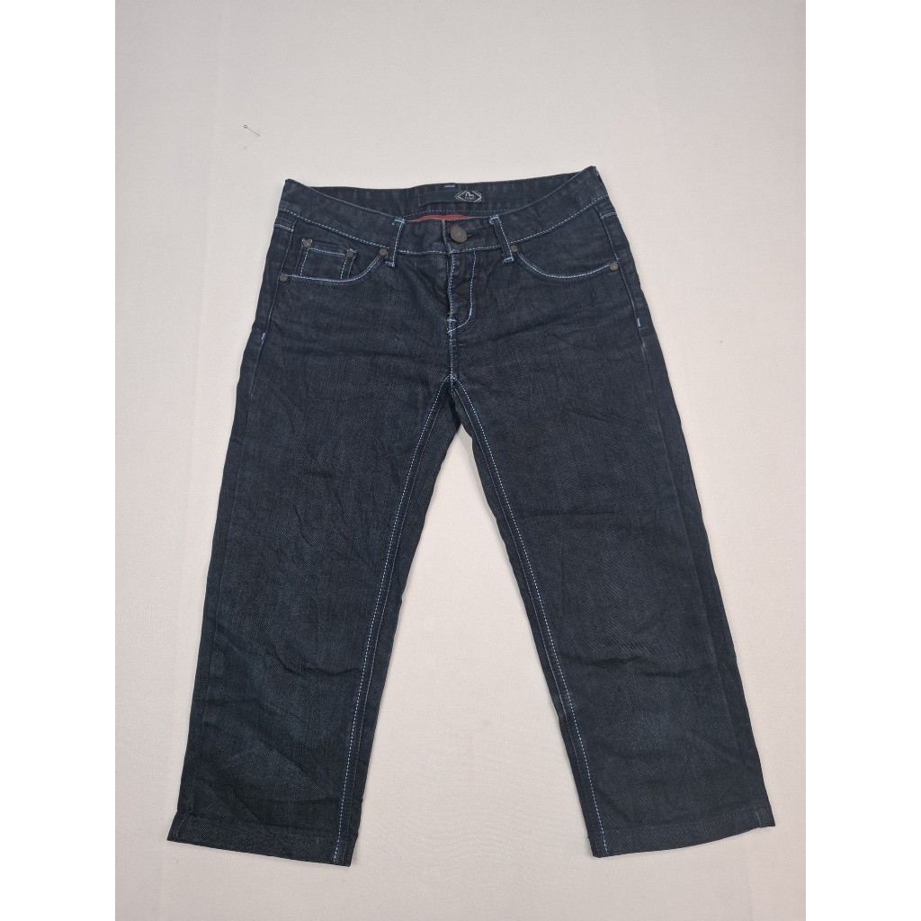 Celana Pendek Jeans Evisu Original – Celana Pendek Denim Evisu Original – Dark Wash Logo Gull
