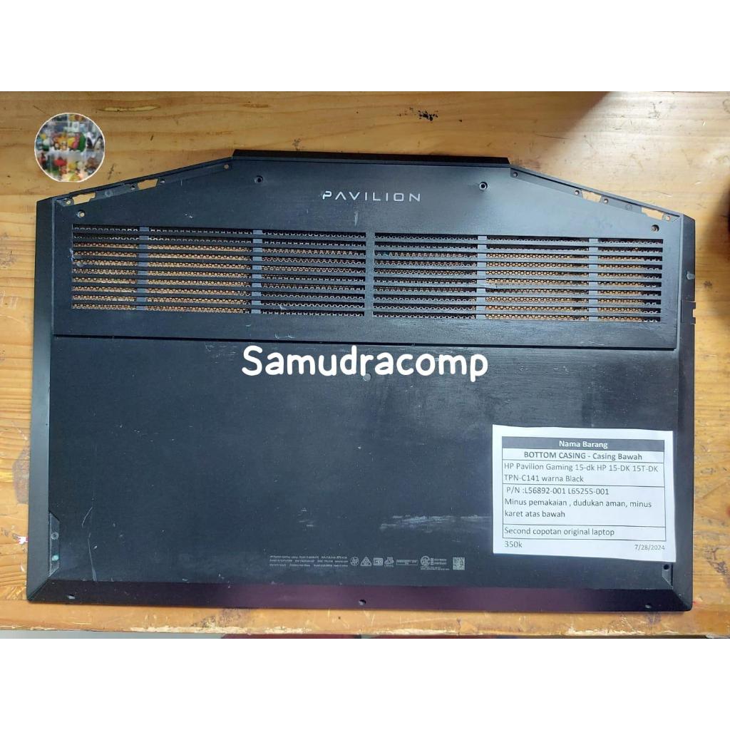Bottom Casing-Casing Bawah HP Pavilion Gaming 15-dk HP 15-DK 15T-DK TPN-C141 Warna Black P/N :L56892