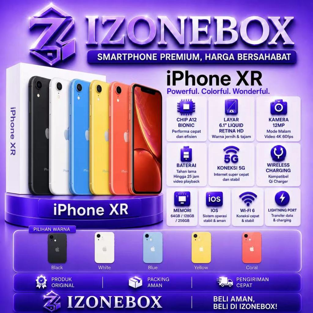 IP XR Second inter 64GB/128GB Original Bergaransi